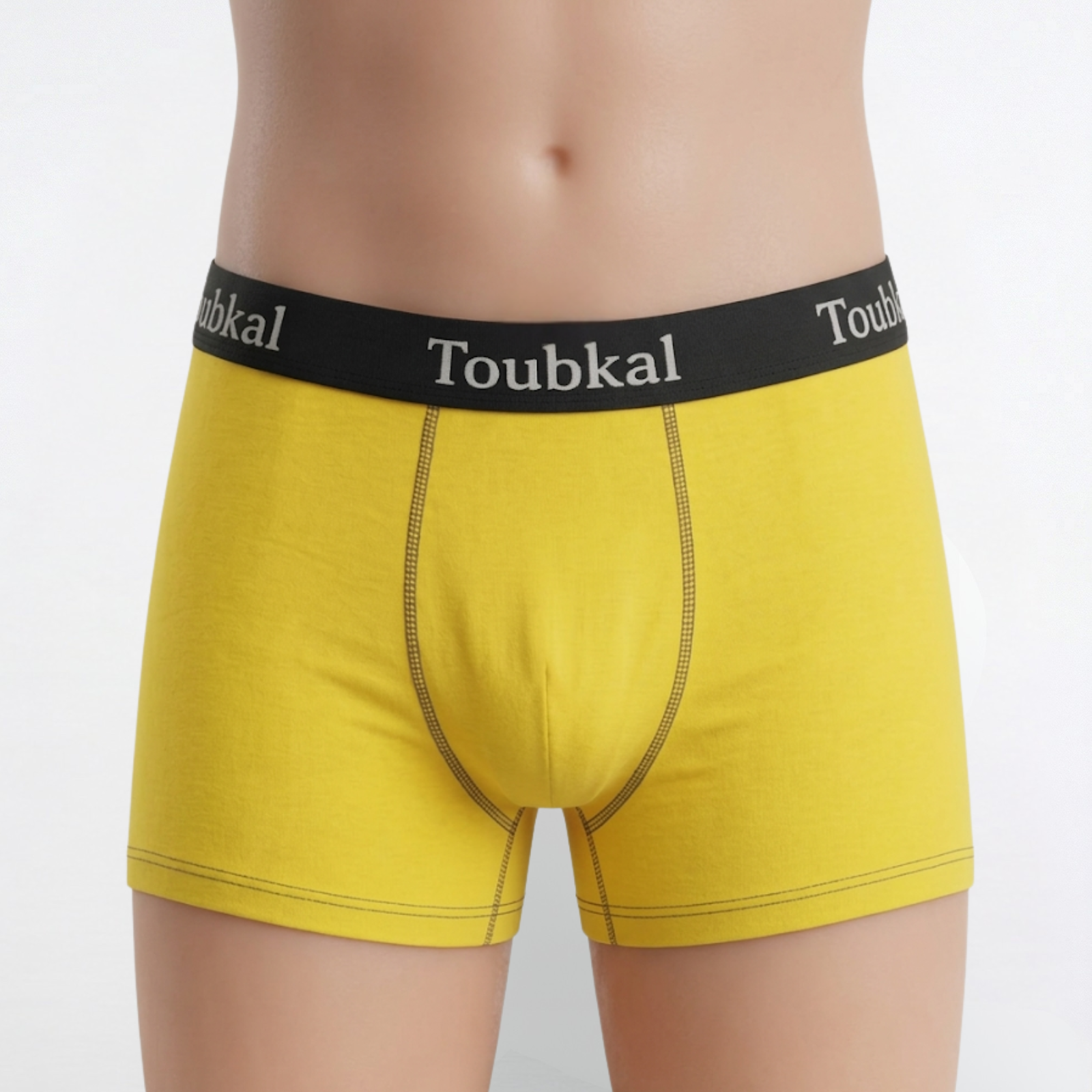Boxer en couleur uni Toubkal Junior en coton elasthane - 4047