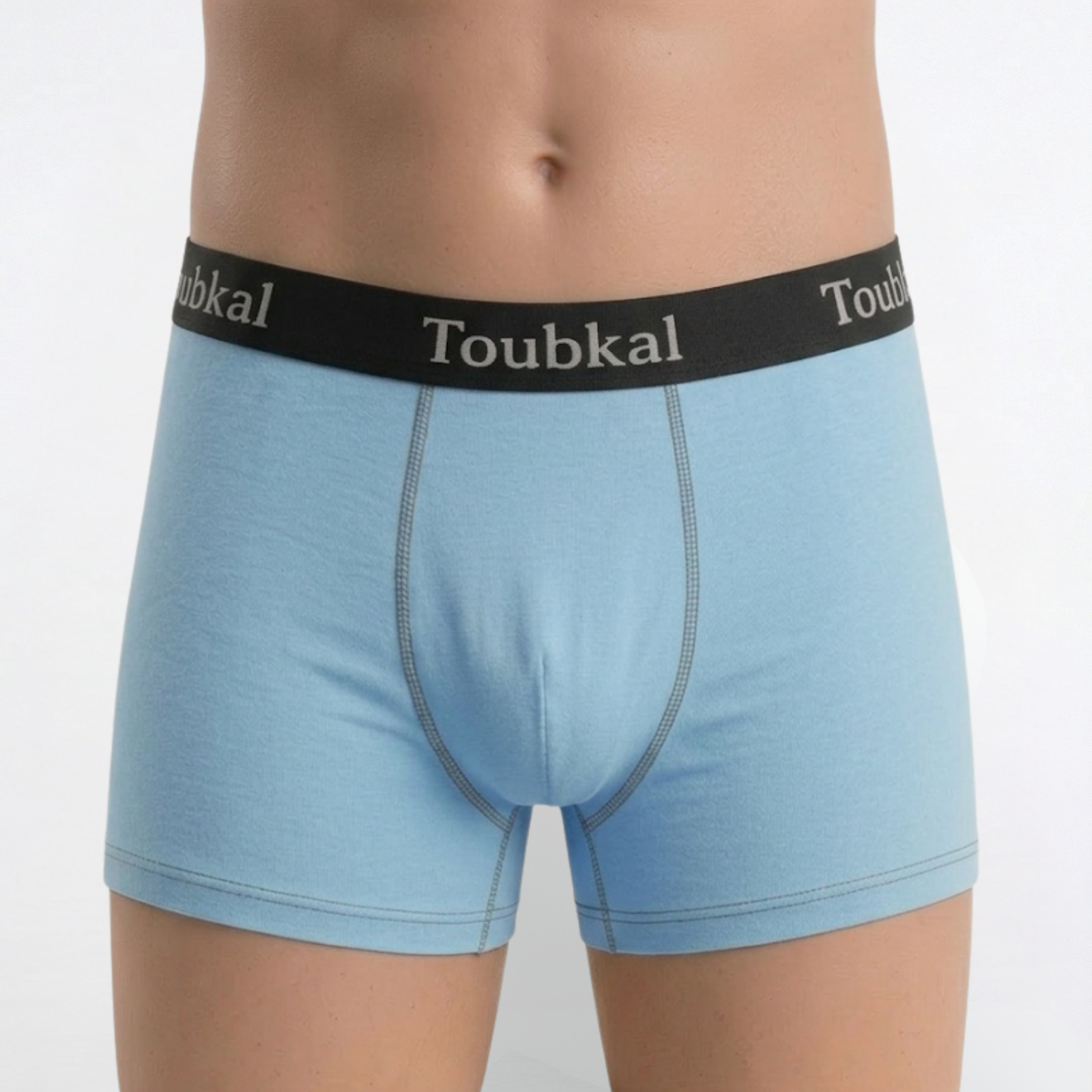 Boxer en couleur uni Toubkal Junior en coton elasthane - 4047