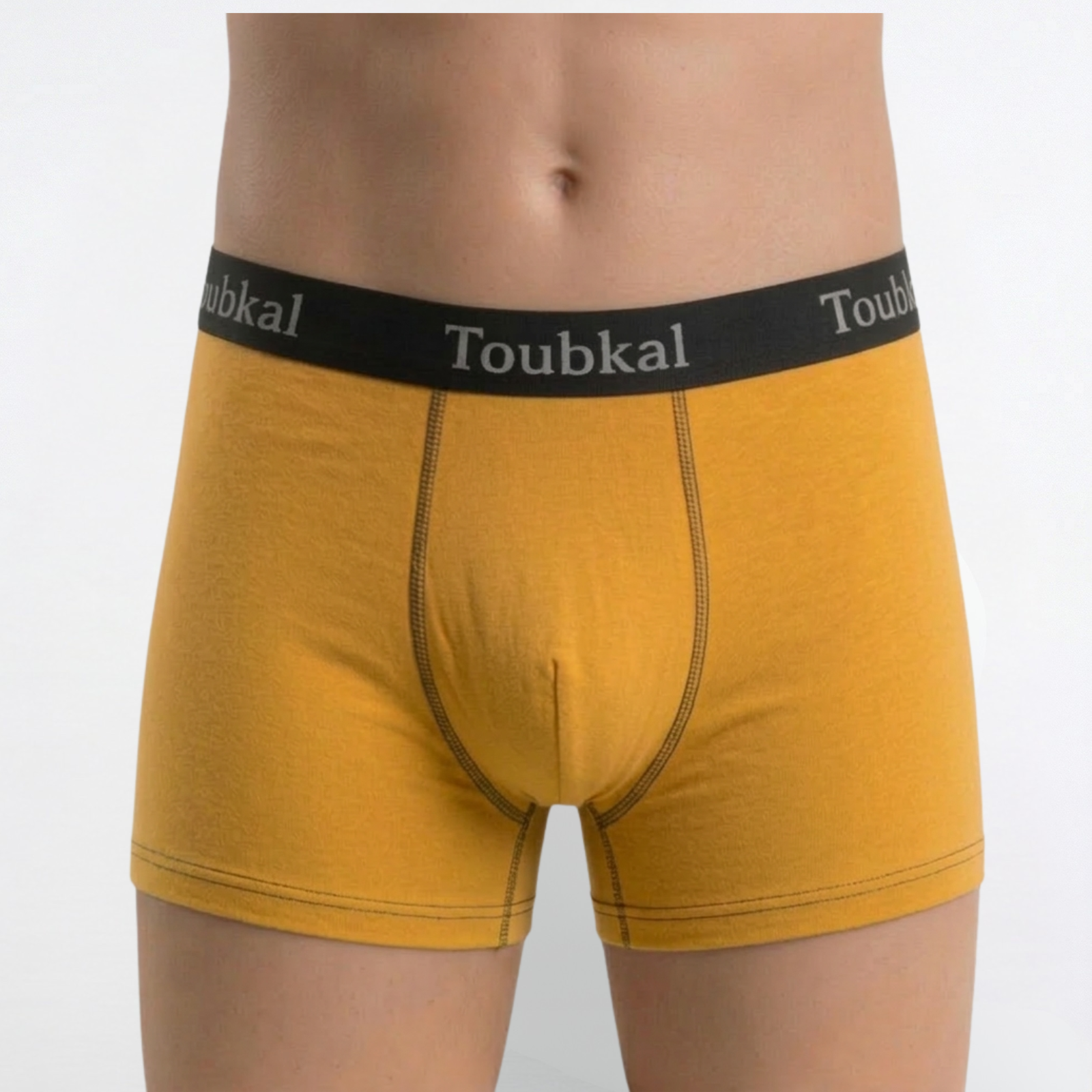 Boxer en couleur uni Toubkal Junior en coton elasthane - 4047