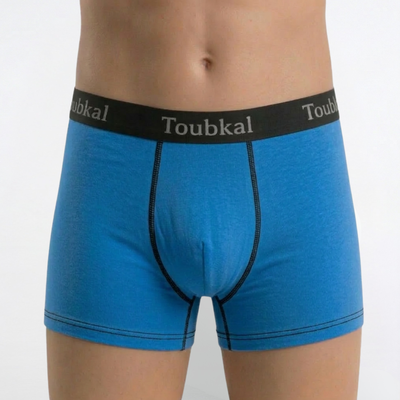Boxer en couleur uni Toubkal Junior en coton elasthane - 4047