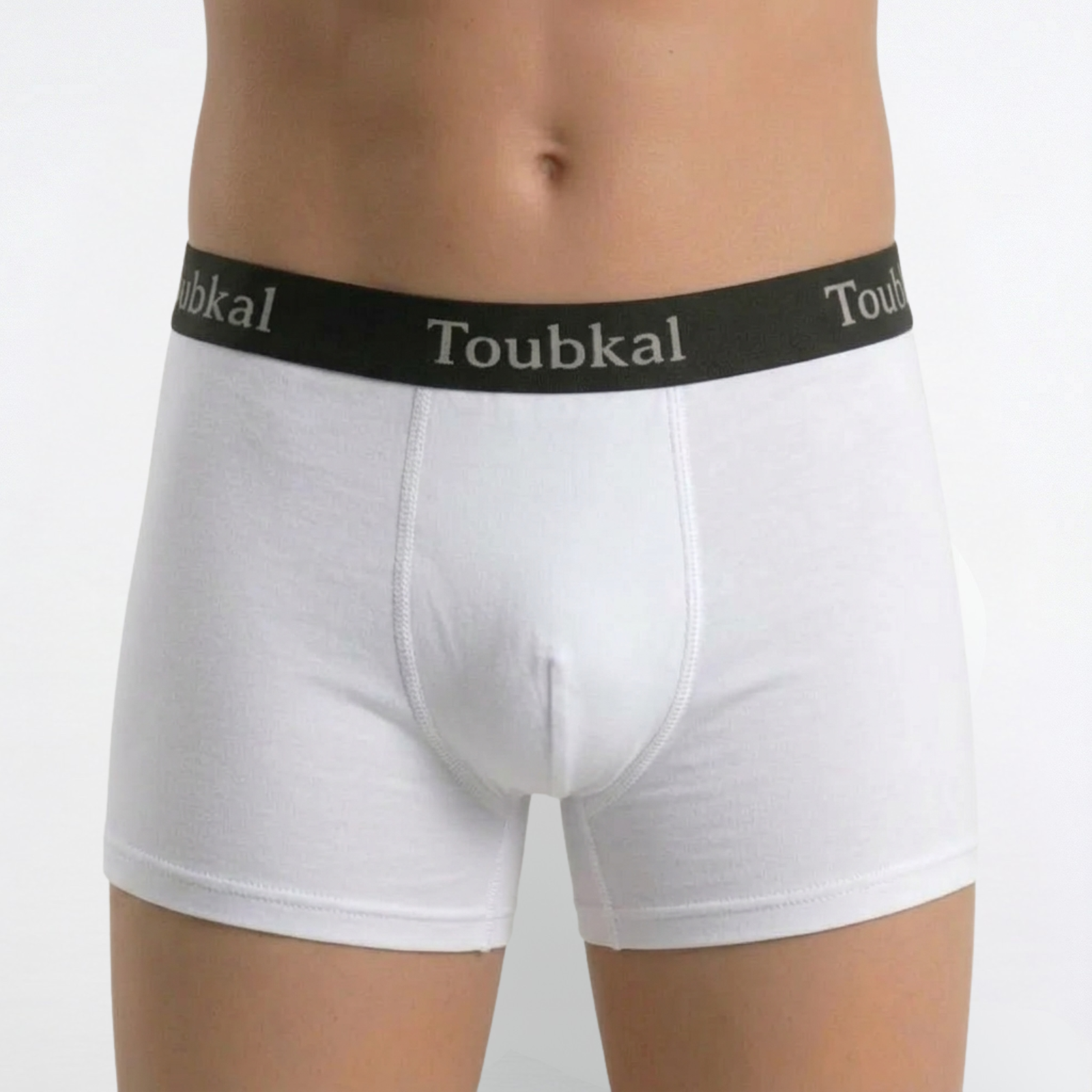 Boxer en couleur uni Toubkal Junior en coton elasthane - 4047