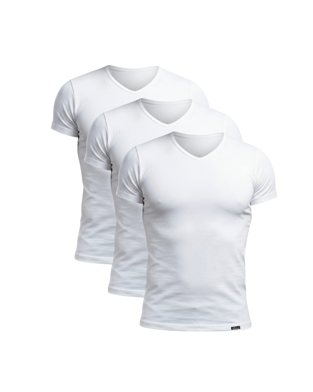 Pack de 3 T-shirt Col V Renaissance 100%coton élasthanne - 2005