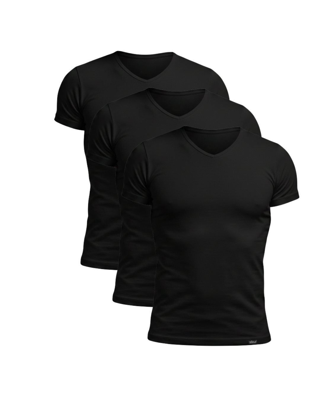 Pack de 3 T-shirt Col V Renaissance 100%coton élasthanne - 2005