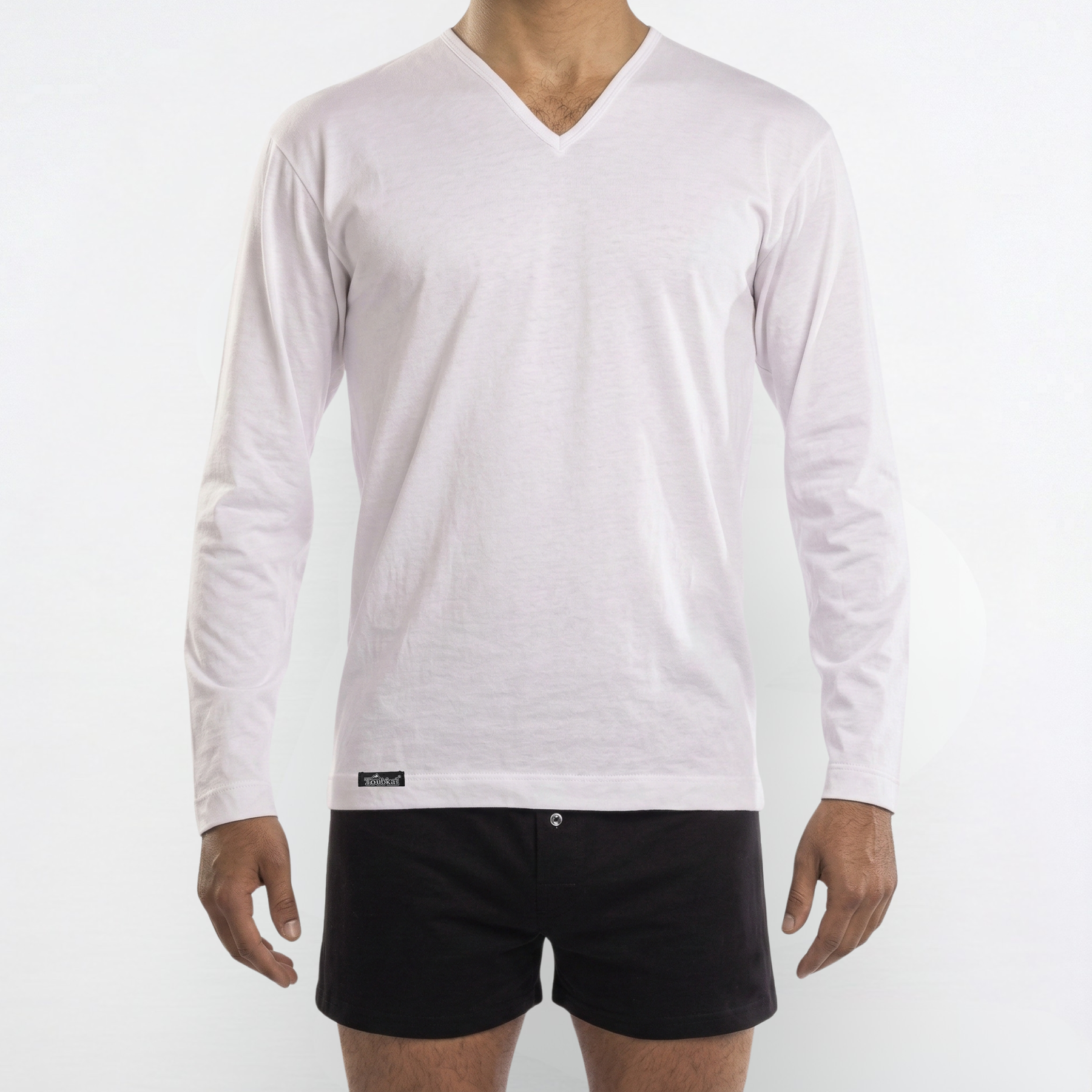 T-shirt Col V manches longues renaissance 100% coton - 2025