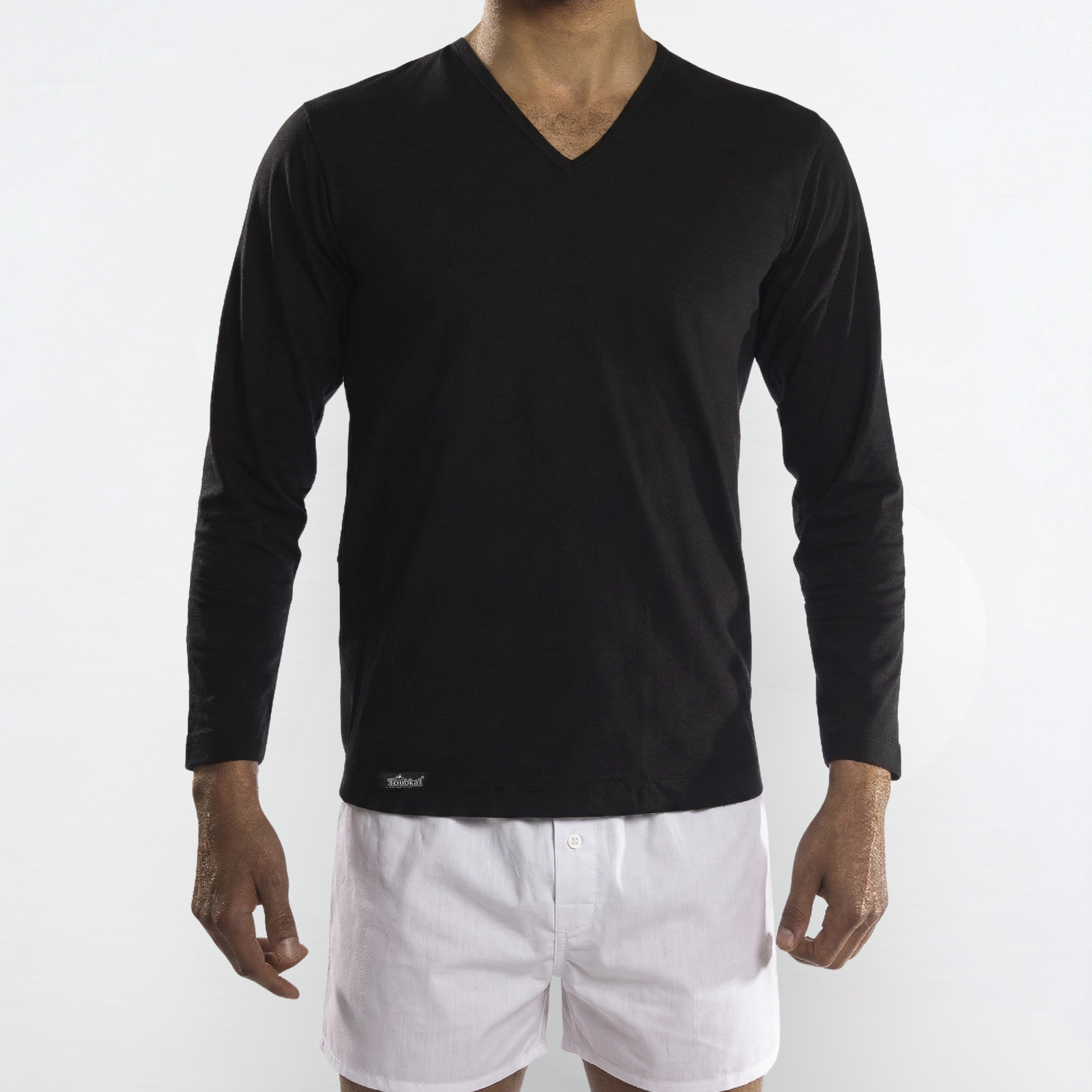 T-shirt Col V manches longues renaissance 100% coton - 2025