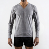 T-shirt Col V manches longues renaissance 100% coton - 2025