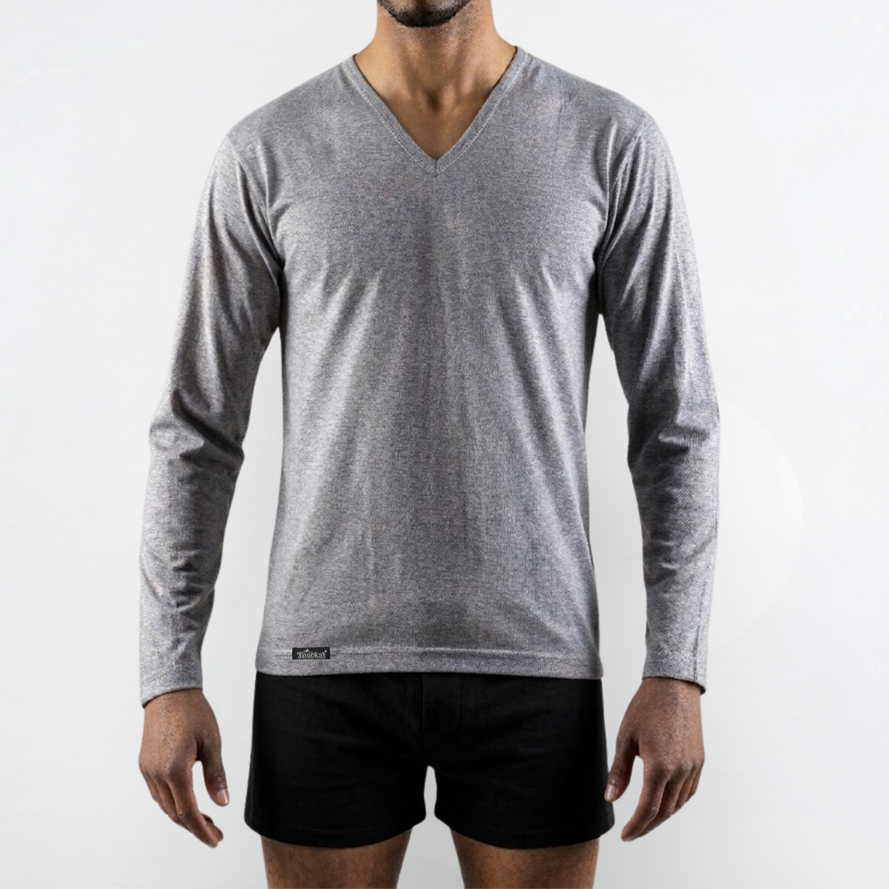 T-shirt Col V manches longues renaissance 100% coton - 2025