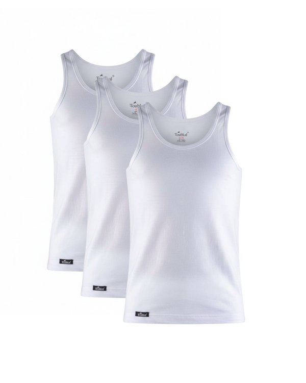 Pack de 3 Débardeur blanc basic 100% coton - 2010